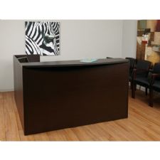 Napa Reception Station 71x71x42H 2-Hanging Pedestal Espresso